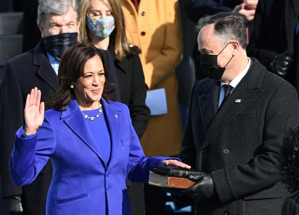 Kamala Harris is sworn in as vice president on Wednesday