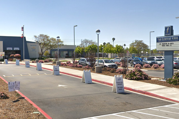 An elementary school in Escondido, Calif. The city school district is continuing with its reopening plan, despite an outbreak.